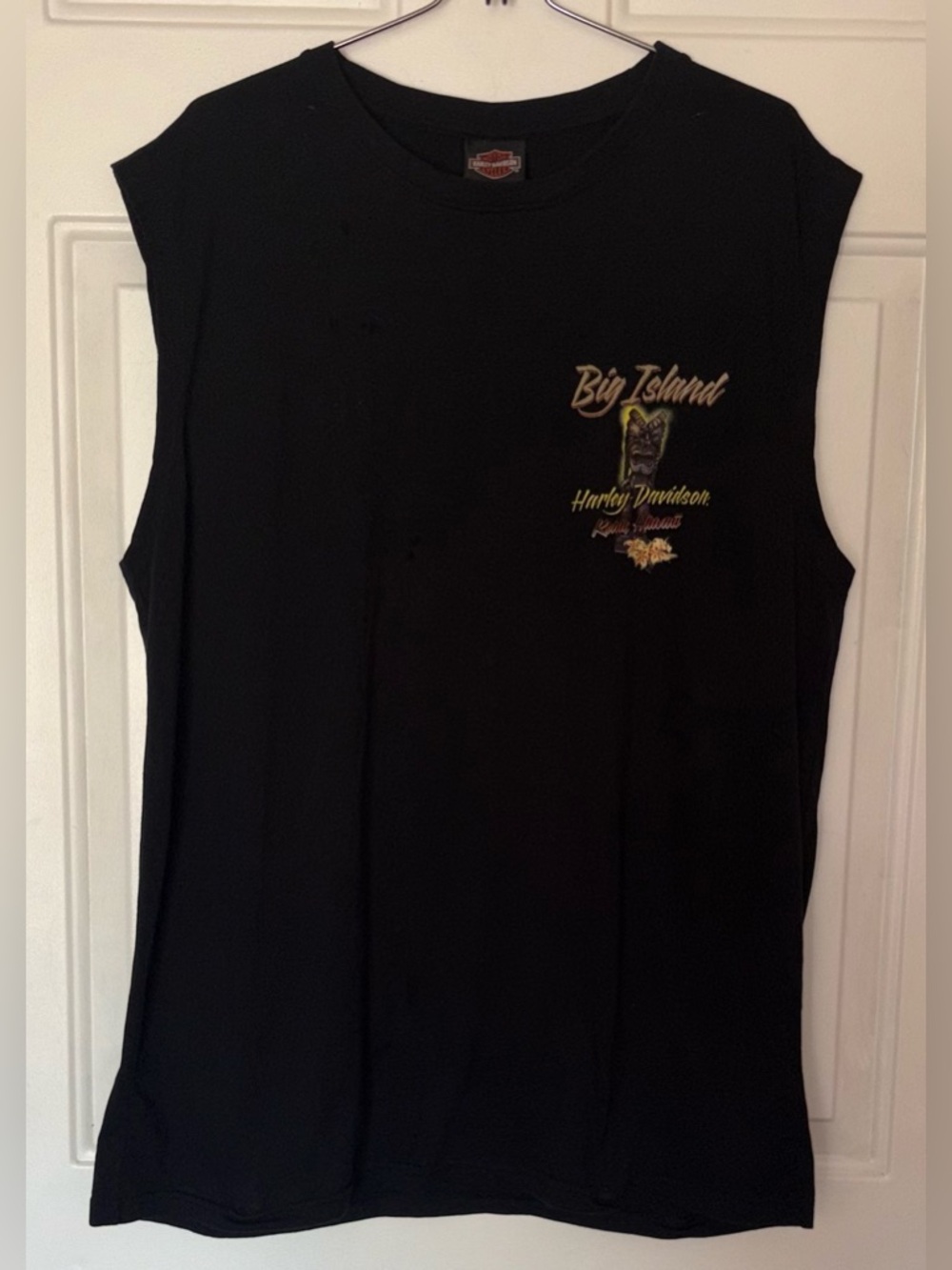 Vintage Harley Davidson Big Island Hawaii Tiki Girl T-Shirt Men’s XL
